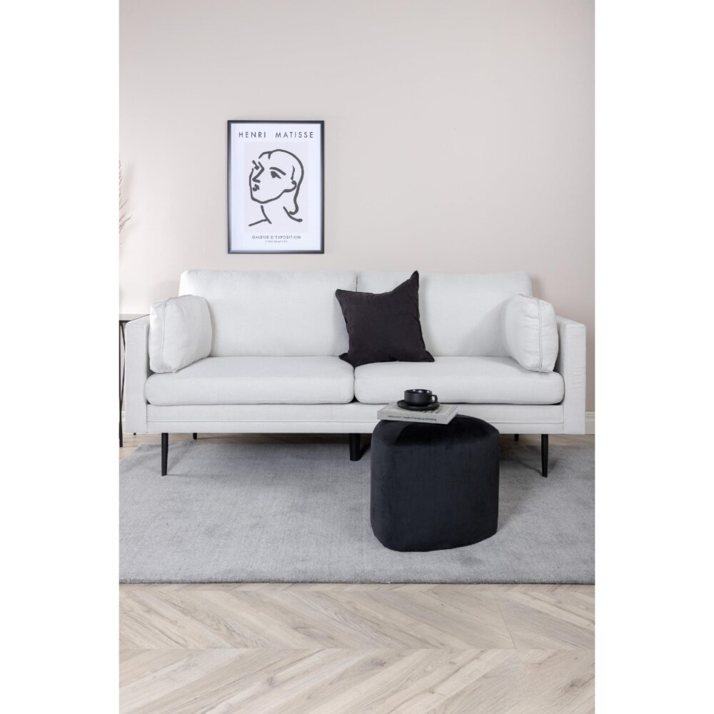 Rochester Sofa Zwart Licht Beige Stof afbeelding 6