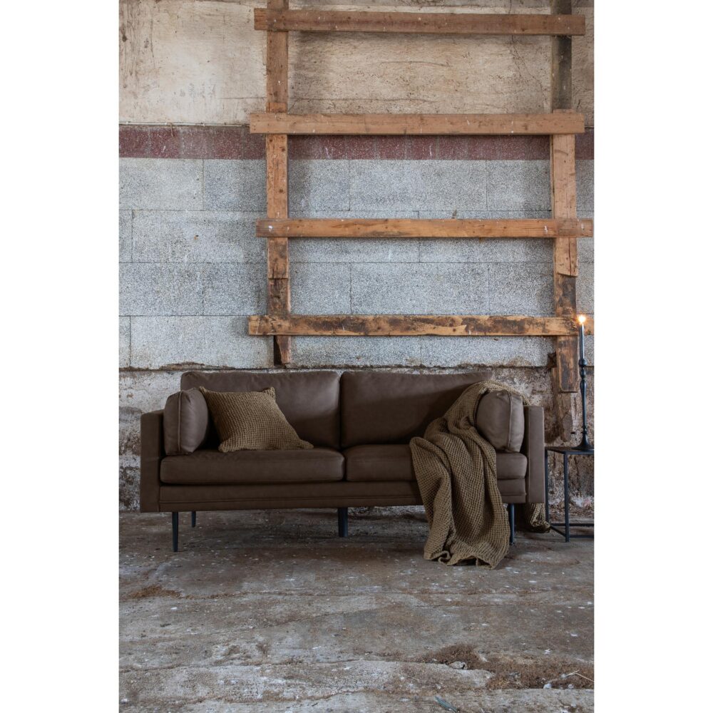 Rochester 3-zitsbank bruin microvezel afbeelding 6