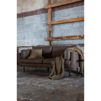 Rochester 3-zitsbank bruin microvezel afbeelding 7