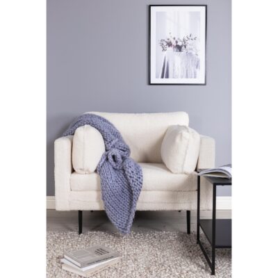 Rochester Fauteuil Teddy Stof Wit afbeelding 1