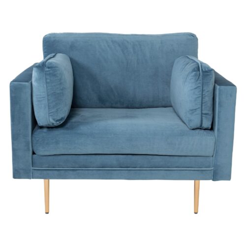 Rochester Fauteuil Fluweel Blauw afbeelding 1