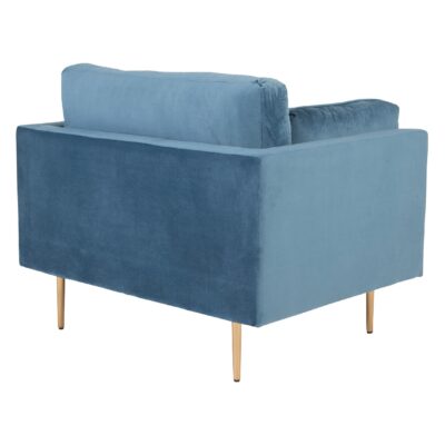 Rochester Fauteuil Fluweel Blauw afbeelding 2