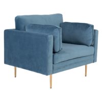 Rochester Fauteuil Fluweel Blauw afbeelding 3