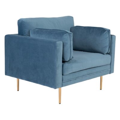 Rochester Fauteuil Fluweel Blauw afbeelding 3
