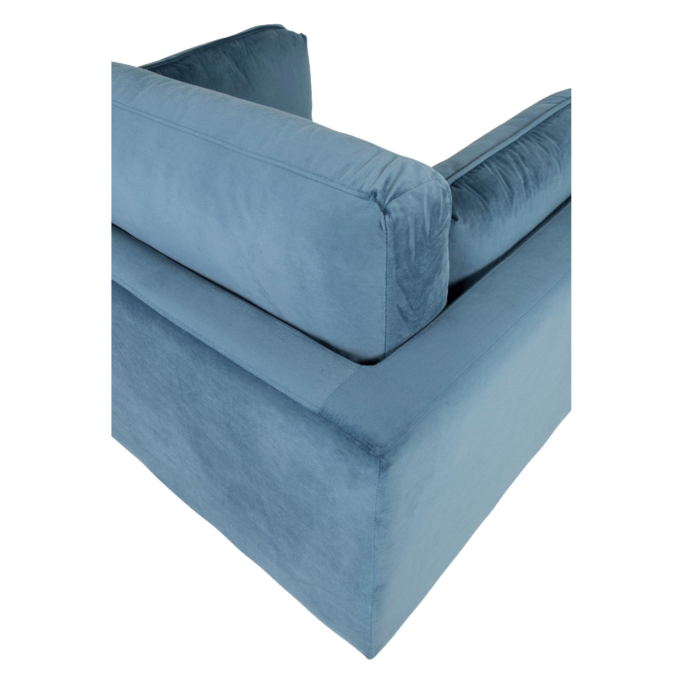 Rochester Fauteuil Fluweel Blauw afbeelding 6