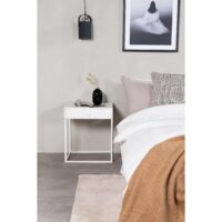Scandinavisch nachtkastje wit staal afbeelding 5