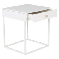 Scandinavisch nachtkastje wit staal afbeelding 3