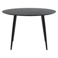 Ronde zwarte eettafel afbeelding 1