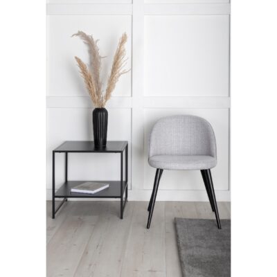 Velvet eetkamerstoel lichtgrijs set van 2 afbeelding 6