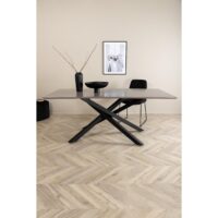 Hamilton eettafel zwart grijs fineer afbeelding 7