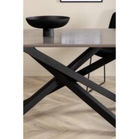 Hamilton eettafel zwart grijs fineer afbeelding 8