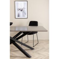 Hamilton eettafel zwart grijs fineer afbeelding 10