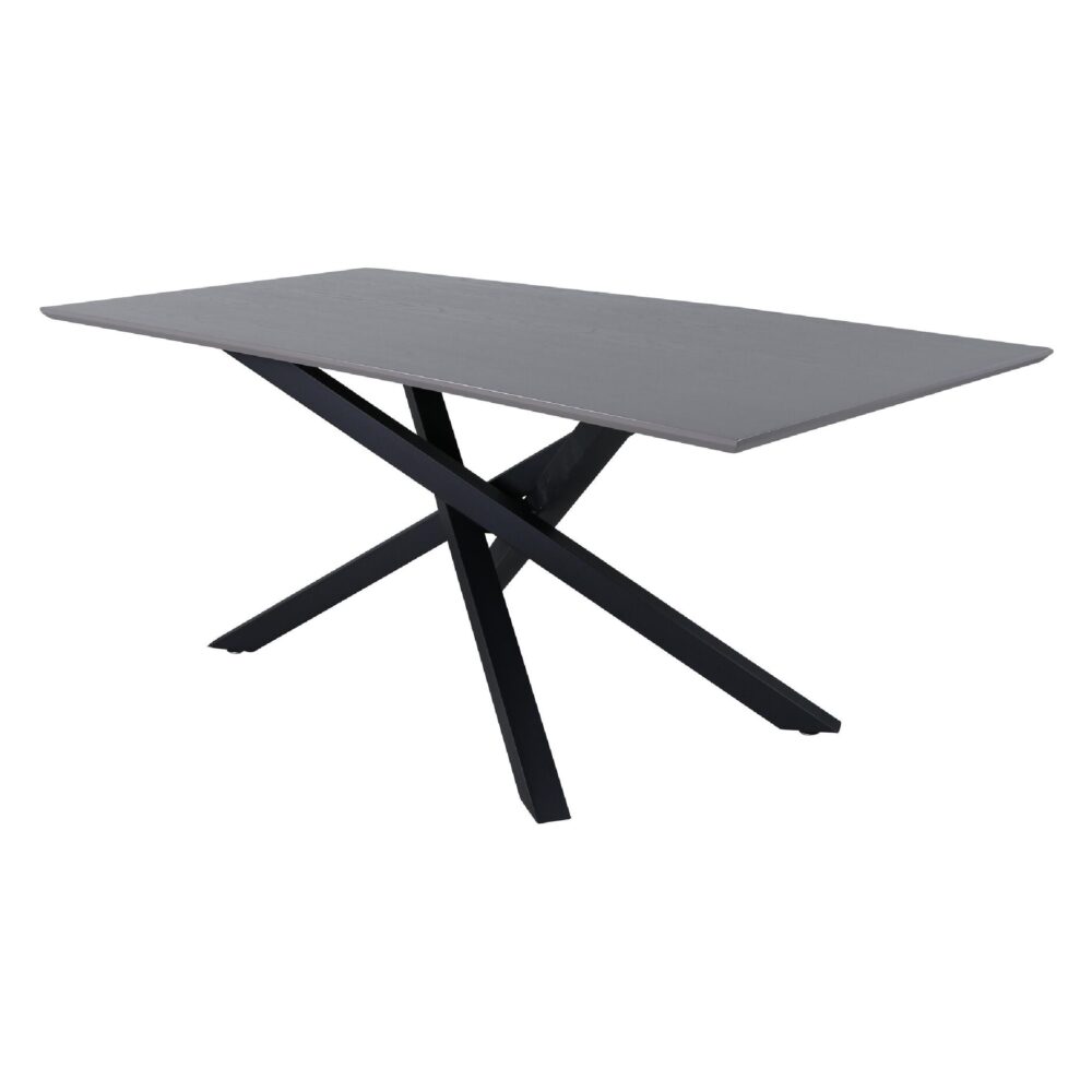 Hamilton eettafel zwart grijs fineer afbeelding 2