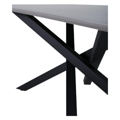 Hamilton eettafel zwart grijs fineer afbeelding 6
