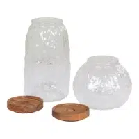 Voorraadpotten, set van 2  voorraadpotten, potten, glazen potten, voorraadpotten van glas,