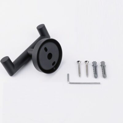 zwarte handdoekhaak, Dubbele handdoekhaak, handdoeken haakje