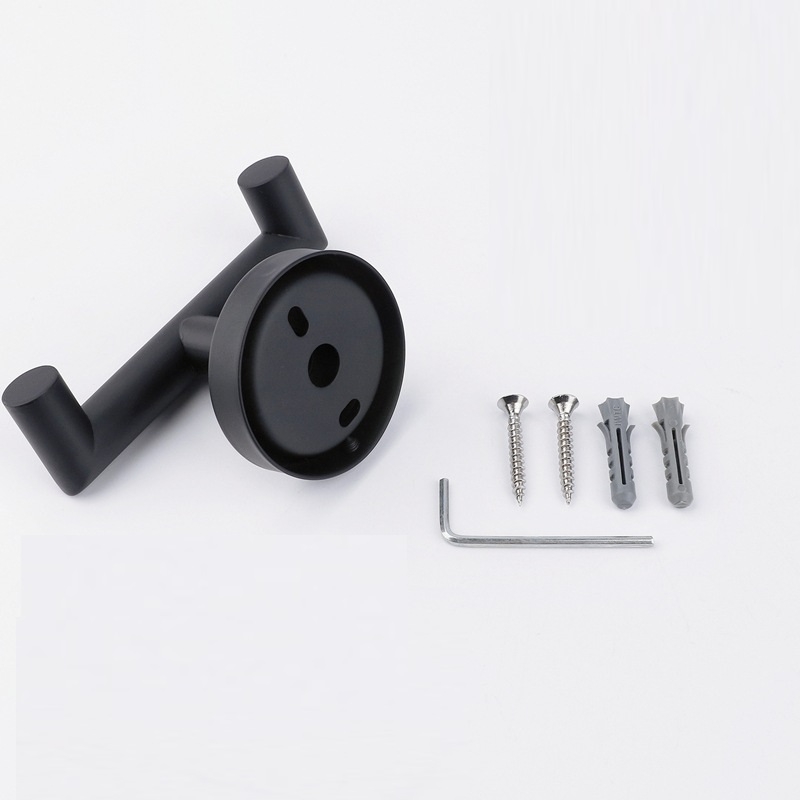 zwarte handdoekhaak, Dubbele handdoekhaak, handdoeken haakje