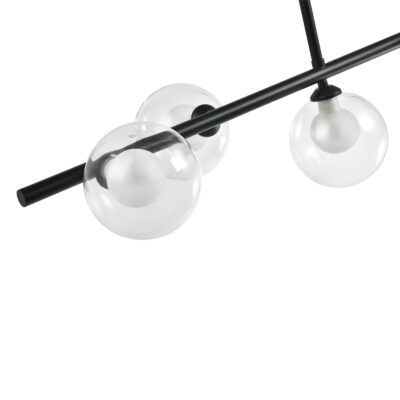 Hanglamp-glazen-bollen-Zwart