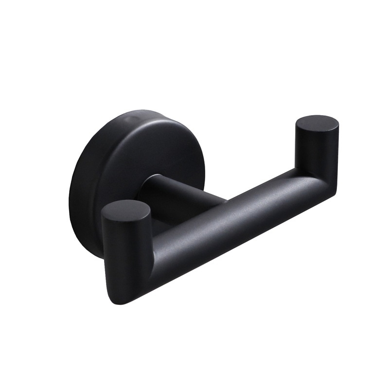 zwarte handdoekhaak, Dubbele handdoekhaak, handdoeken haakje