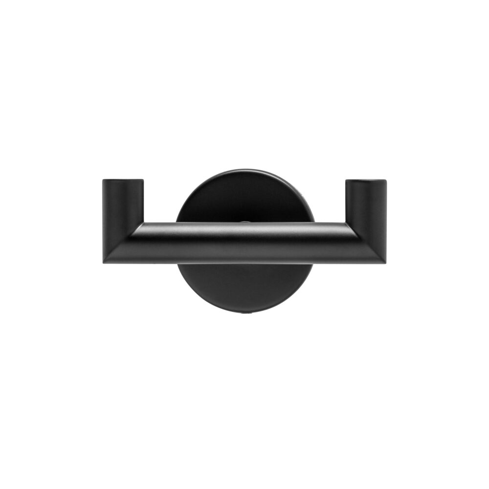 zwarte handdoekhaak, Dubbele handdoekhaak, handdoeken haakje