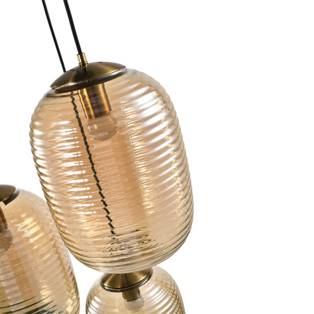 quvio-bruine-hanglamp-glas-3-lichts