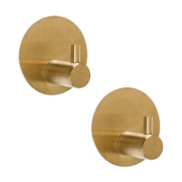 Gouden zelfklevende handdoekhaakjes afbeelding 1