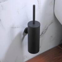 Zwarte toilet accessoires set afbeelding 5