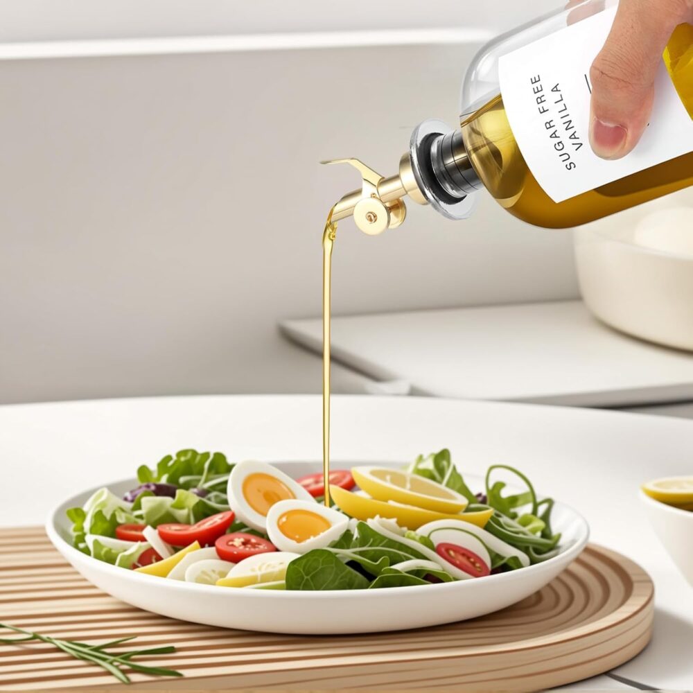 Glazen oliefles 500ml goud afbeelding 8