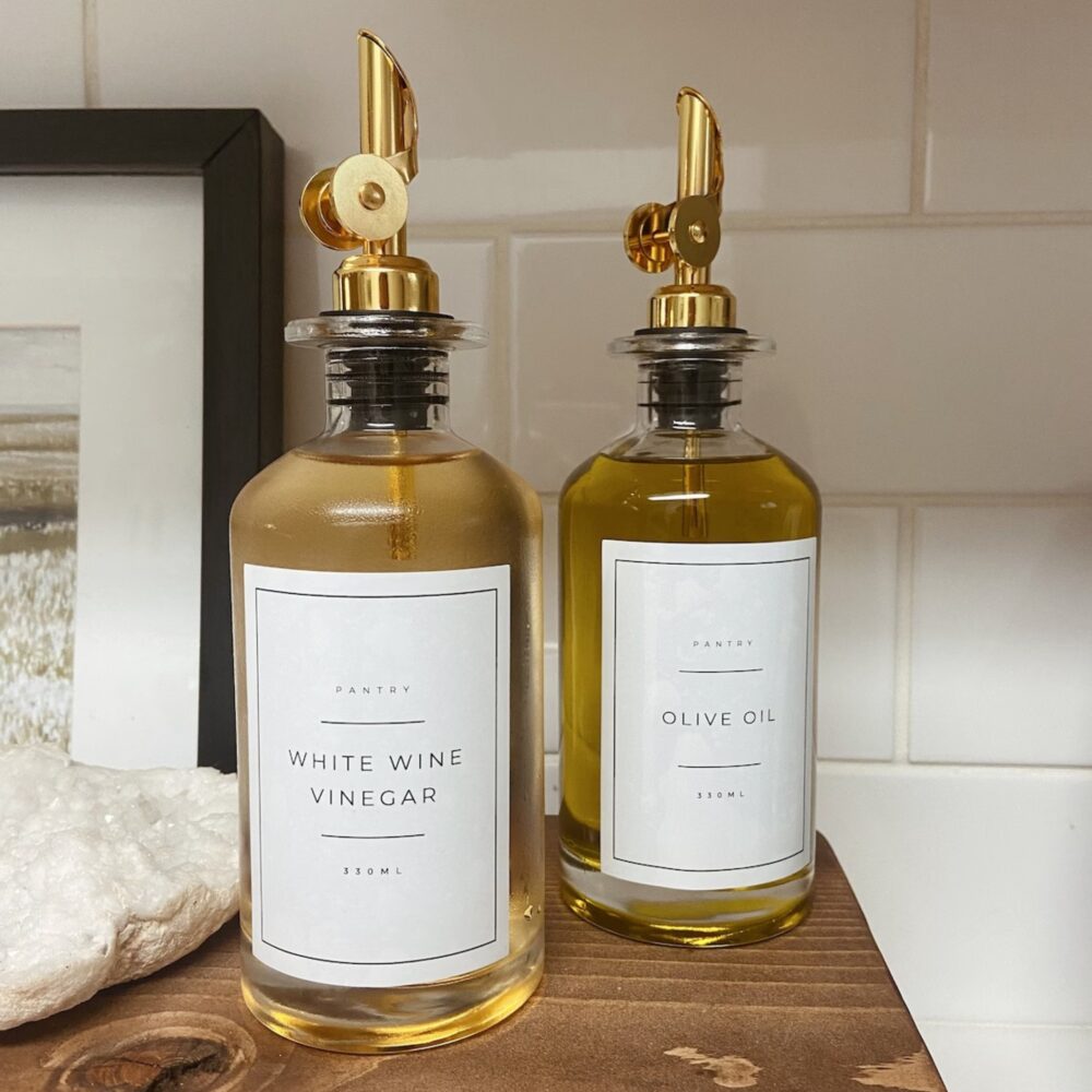 Glazen oliefles 500ml goud afbeelding 9