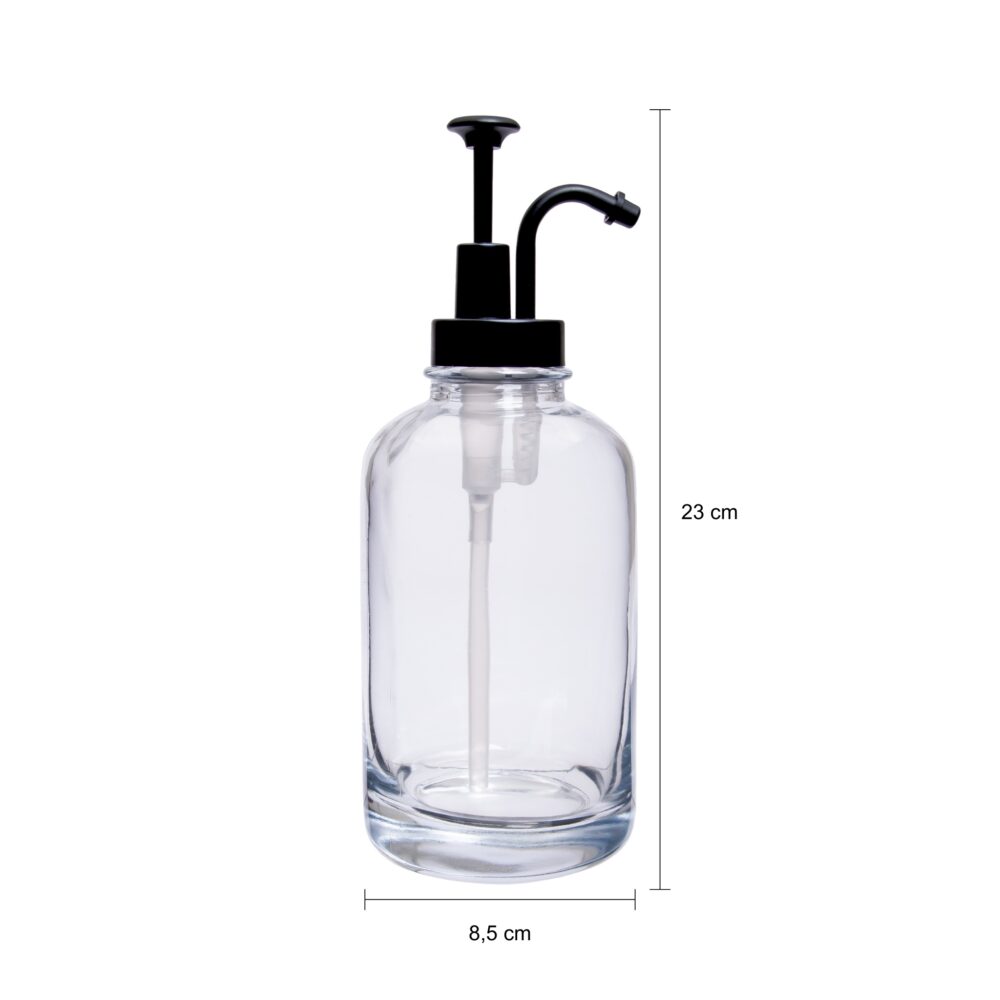 XIVADA Koffiesiroop dispenser – 500 ML – Glas – Zwart – Set van 2