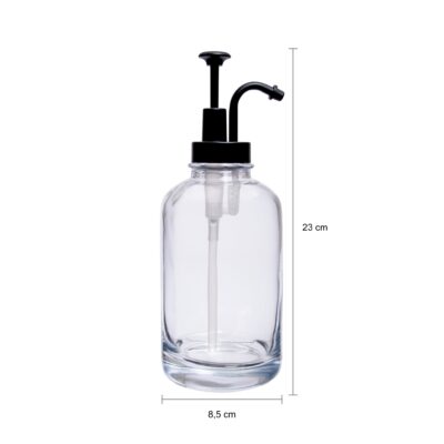 XIVADA Koffiesiroop dispenser – 500 ML – Glas – Zwart – Set van 2