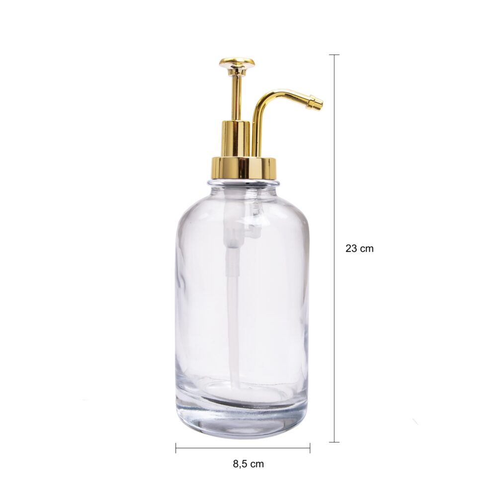 XIVADA Koffiesiroop dispenser – 500 ML – Glas – Goud – Set van 2