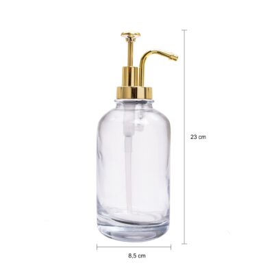 XIVADA Koffiesiroop dispenser – 500 ML – Glas – Goud – Set van 2