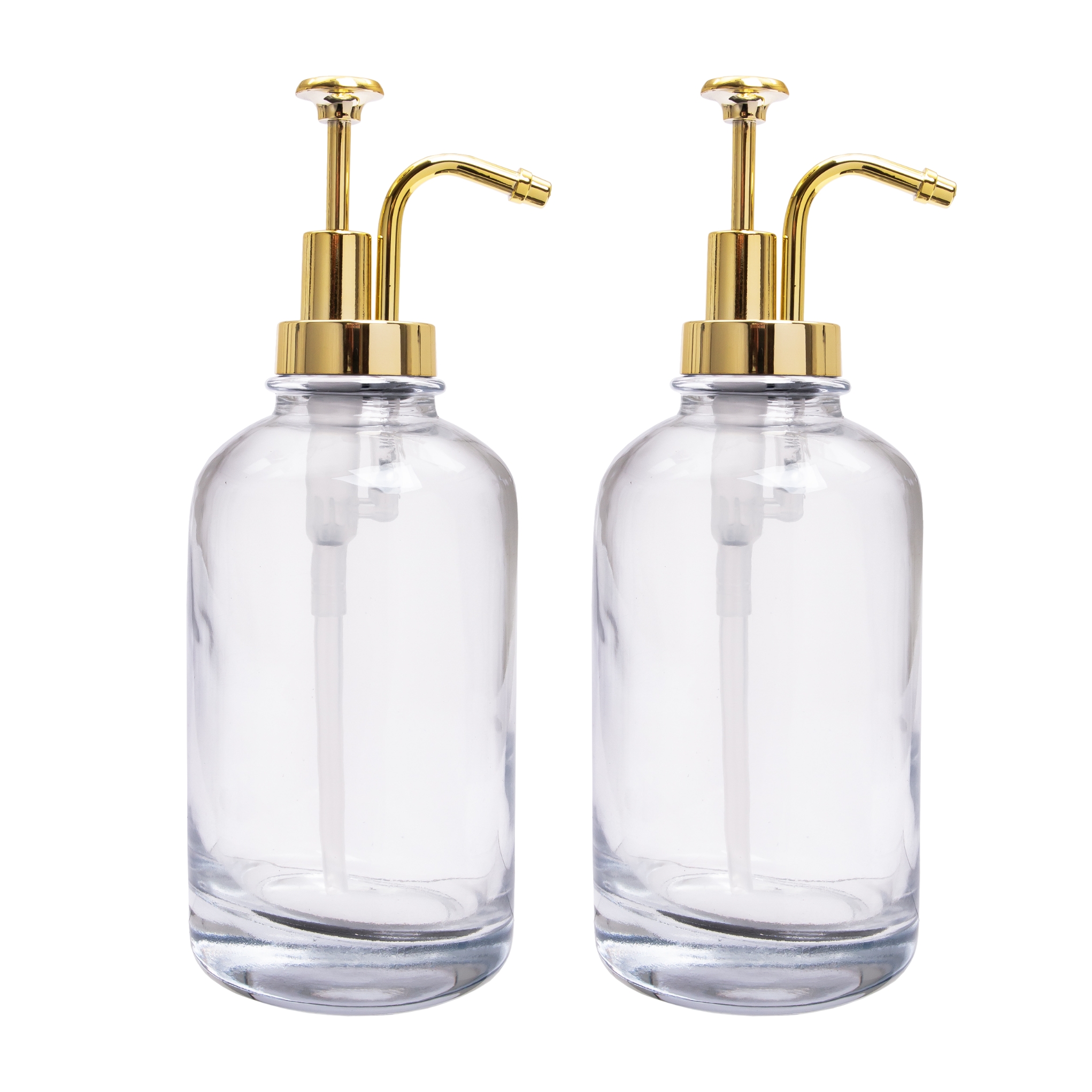 XIVADA Koffiesiroop dispenser - 500 ML - Glas - Goud - Set van 2