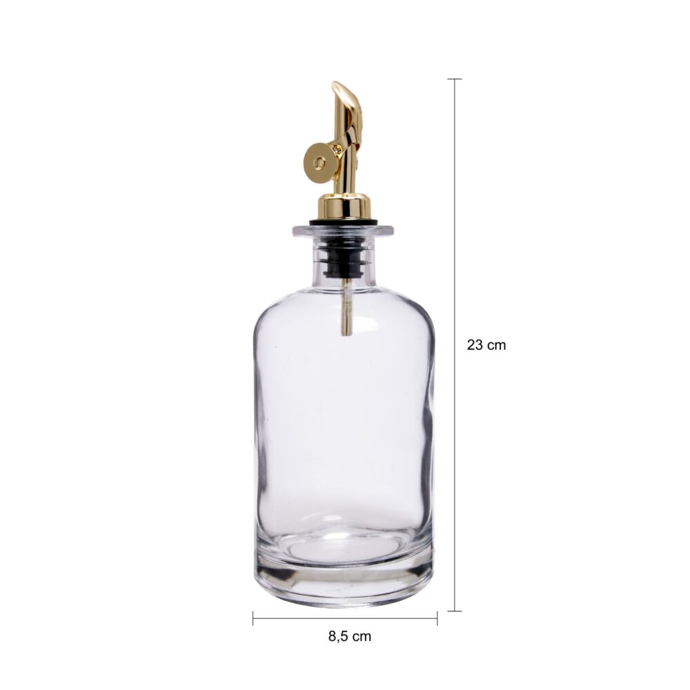 XIVADA Olijfolie Fles – Met schenktuit – Glas – 500 ML –  Set van 2