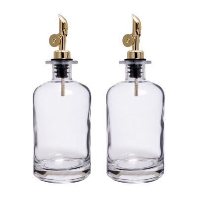 XIVADA Olijfolie Fles – Met schenktuit – Glas – 500 ML –  Set van 2