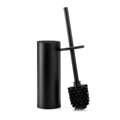 Zwarte toilet accessoires set zonder boren afbeelding 2