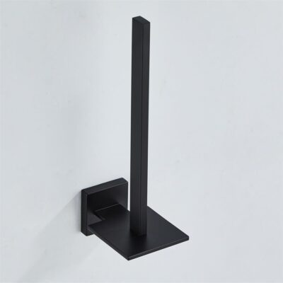 Zwarte vierkante reserverolhouder badkamer afbeelding 3