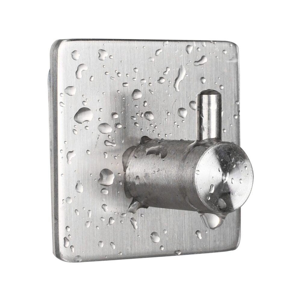 Zelfklevende badkamerhaakjes zilver afbeelding 2