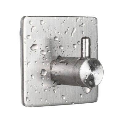 Zelfklevende badkamerhaakjes zilver afbeelding 2