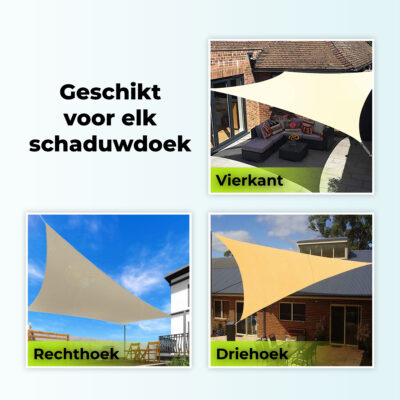 Schaduwdoek bevestigingsset afbeelding 2