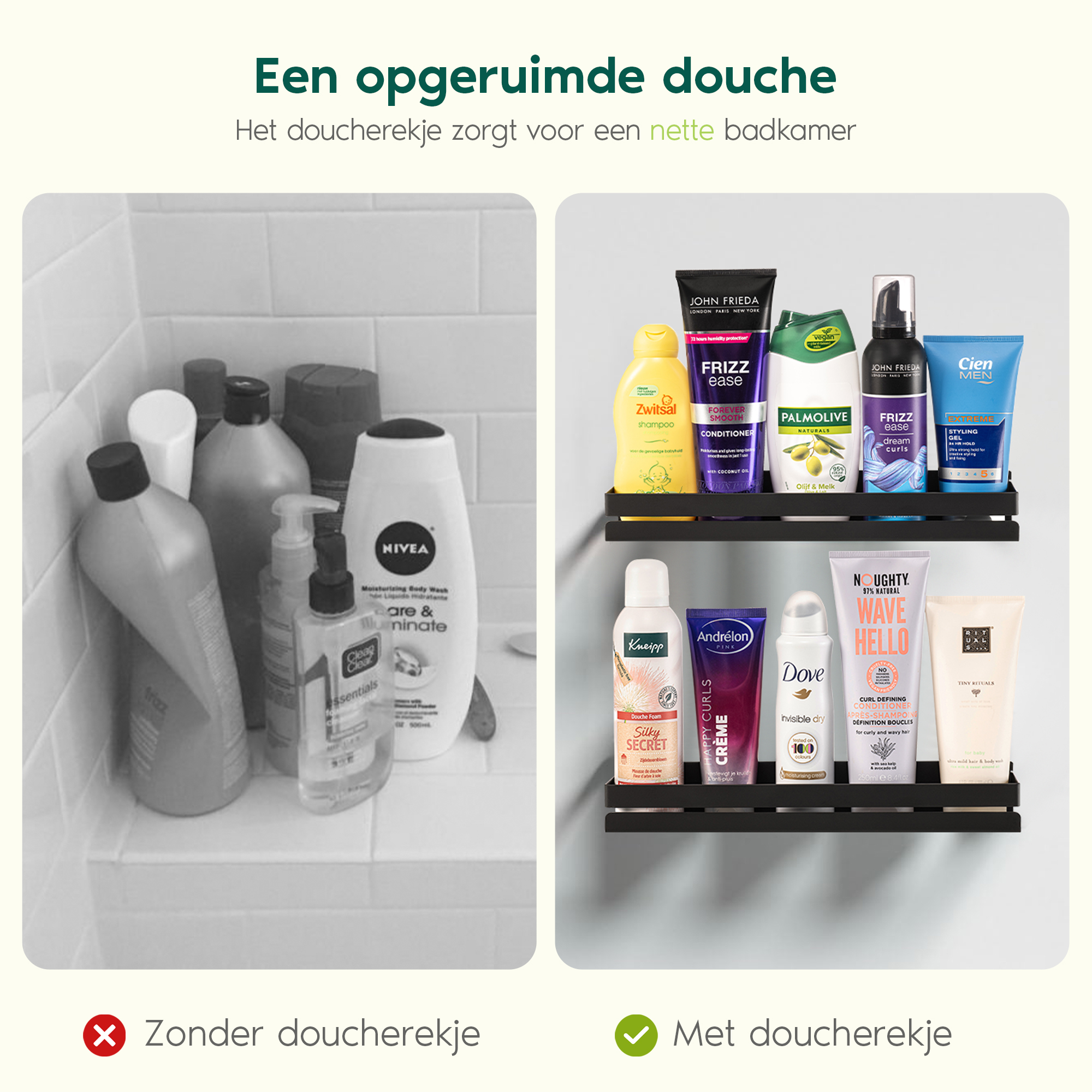 matzwart doucherek 31 cm afbeelding 6