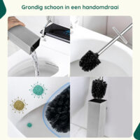 RVS toiletborstelhouder modern design afbeelding 4