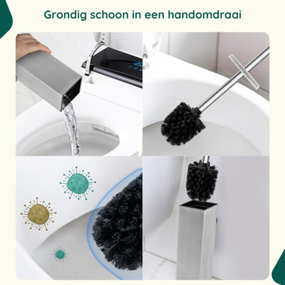 RVS toiletborstelhouder modern design afbeelding 4