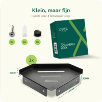 Zwart hoek doucherek badkamer afbeelding 8