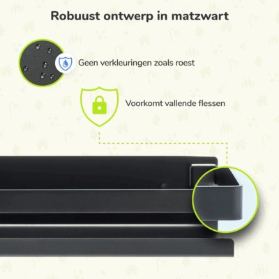 Zwart doucherek zonder boren afbeelding 6