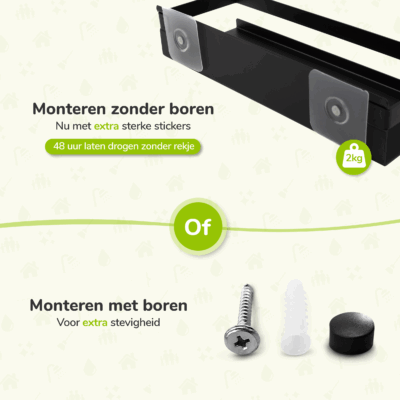 Zwart doucherek zonder boren afbeelding 7