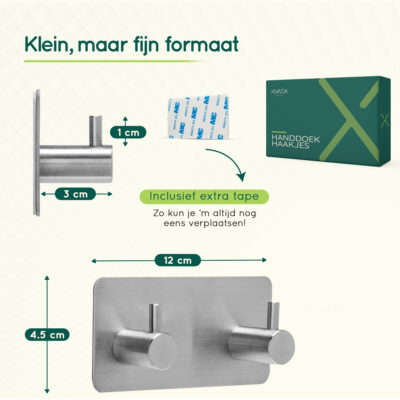 Zelfklevende handdoekhaakjes badkamer afbeelding 7