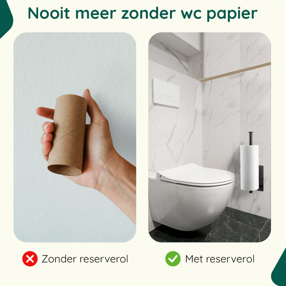 Reserverolhouder zwart hangend afbeelding 7