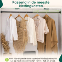 Verstelbare kledingstang zonder boren afbeelding 4